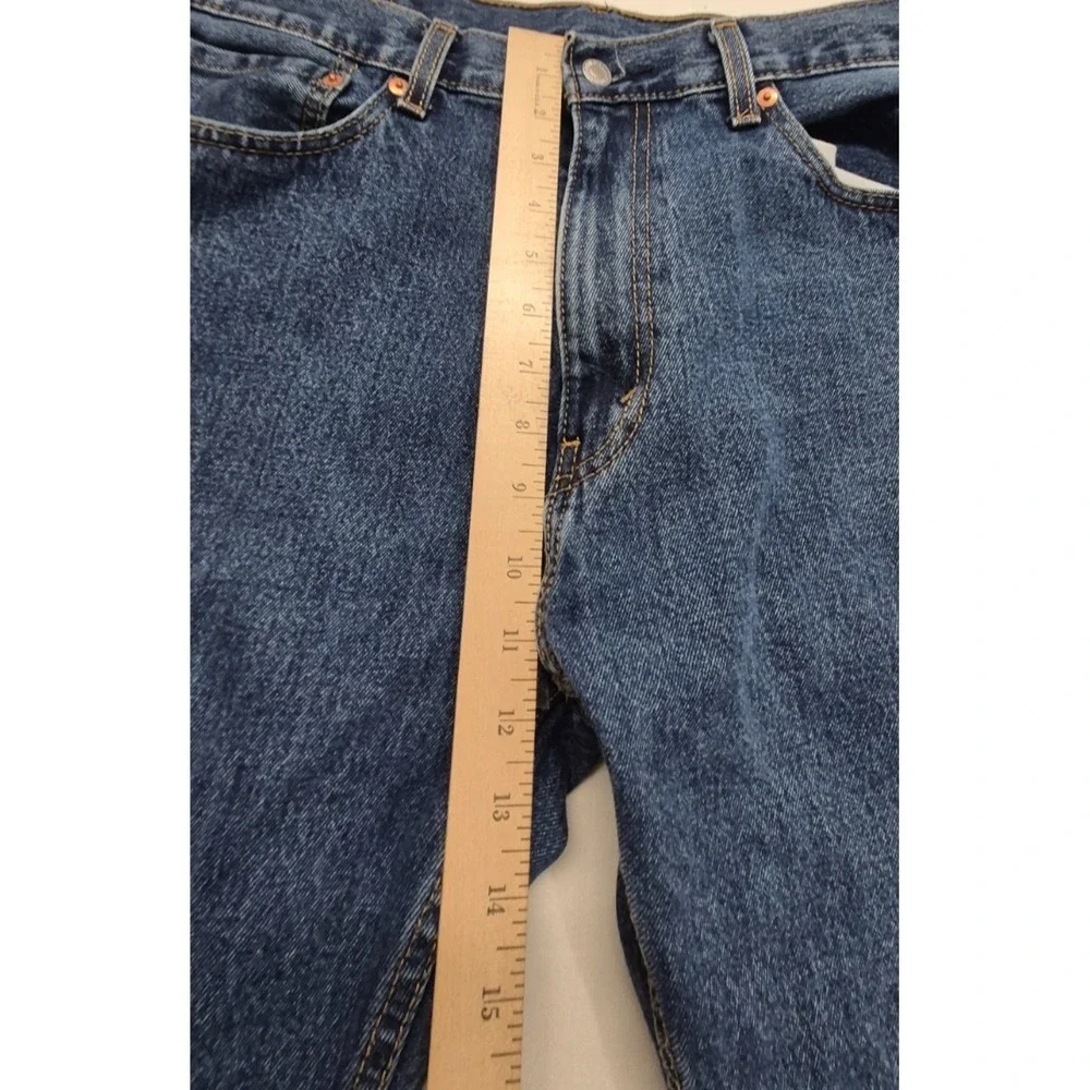 Levi Strauss men's 505 dark wash denim blue‎ jeans 36x30 100% Cotton